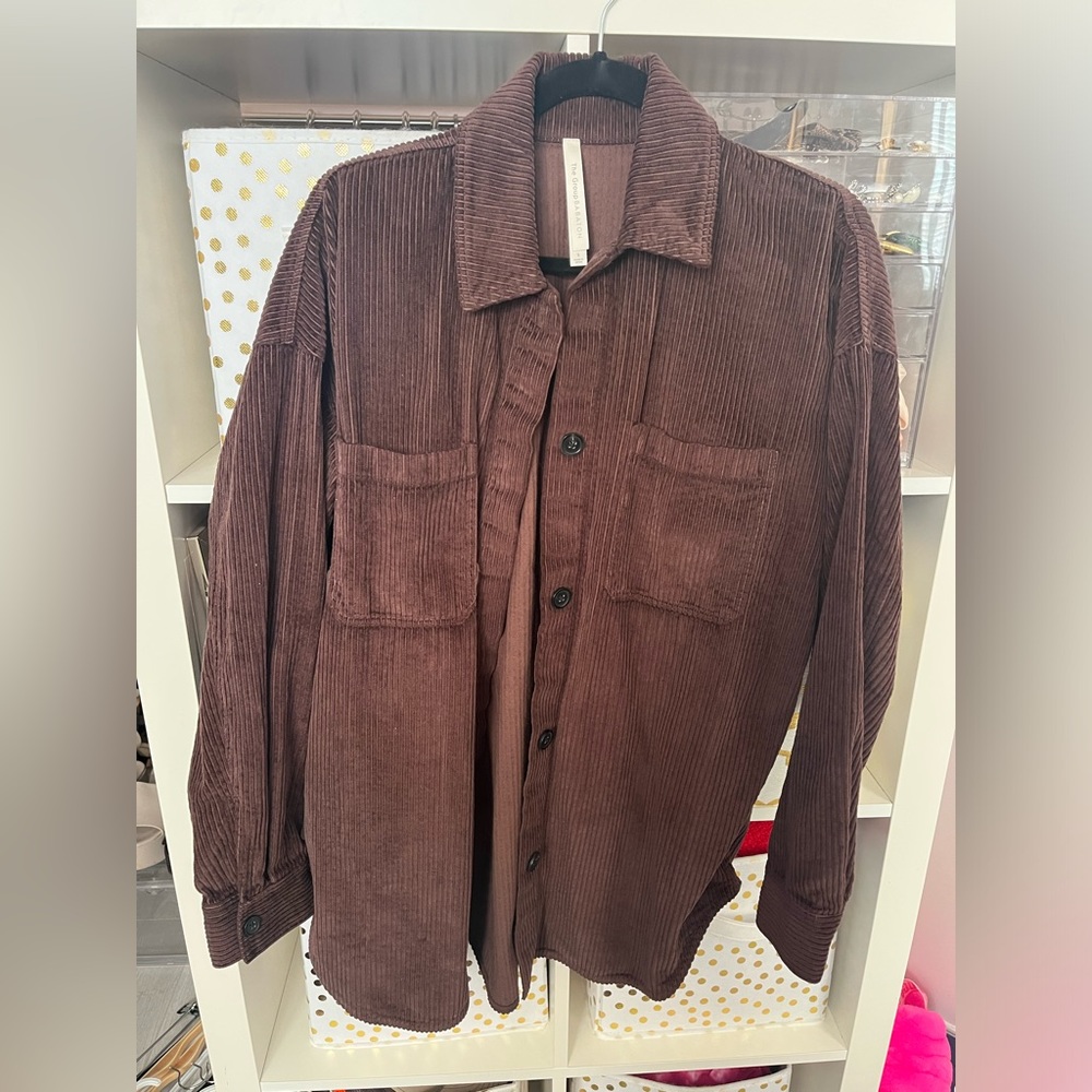 Aritzia oversized corduroy shirt